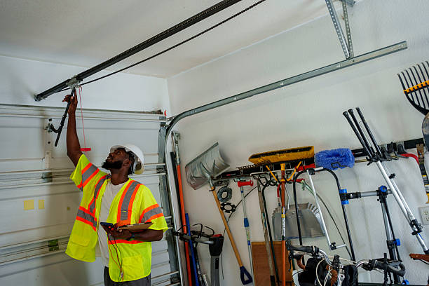 Professional Garage Door Panel Replacement technician working in Piru, CA